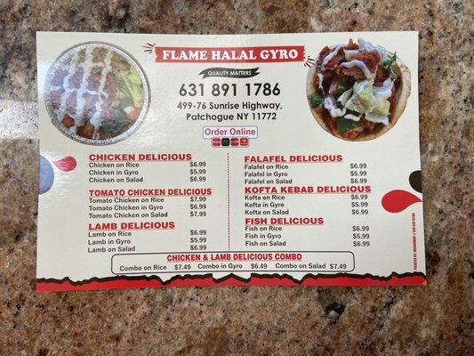 Menu photo 5 Flame Halal Gyro Patchogue, NY
