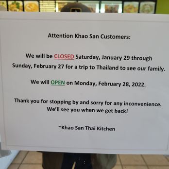 Khao San Thai Kitchen - The sign 1-26-2022 - Thai Near Me - Salinas, California Khao San Thai Kitchen - The sign 1-26-2022 - Thai Near Me - Salinas, California