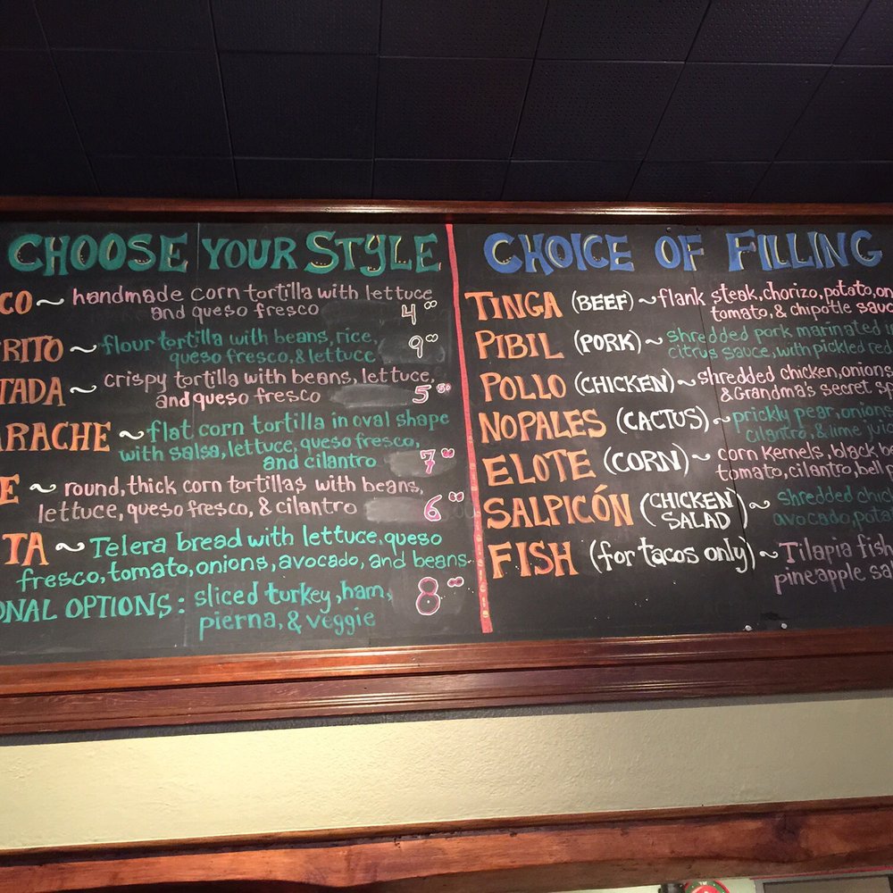Grandma's Kitchen - List of styles of tortilla and fillings - Mexican Near Me - Walla Walla, Washington Grandma's Kitchen - List of styles of tortilla and fillings - Mexican Near Me - Walla Walla, Washington