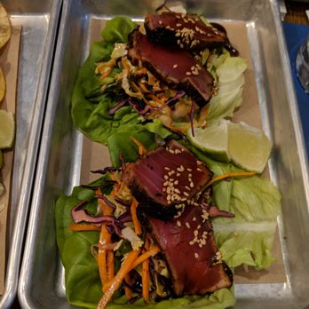 bartaco Seaport - Tuna tataco on Bibb lettuce - Tacos Near Me - Boston, Massachusetts bartaco Seaport - Tuna tataco on Bibb lettuce - Tacos Near Me - Boston, Massachusetts