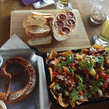 The 649 - Pizza Fondue, Bavarian Pretzel, and Pulled Pork Nachos. - Beer Bar Near Me - Beaverton, Oregon The 649 - Pizza Fondue, Bavarian Pretzel, and Pulled Pork Nachos. - Beer Bar Near Me - Beaverton, Oregon