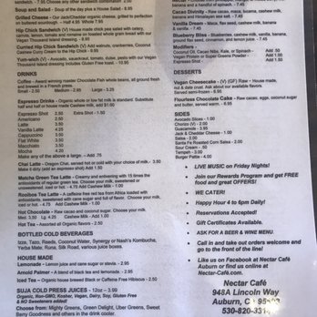 Nectar Cafe - Vegetarian Near Me - Auburn, California Nectar Cafe - Vegetarian Near Me - Auburn, California