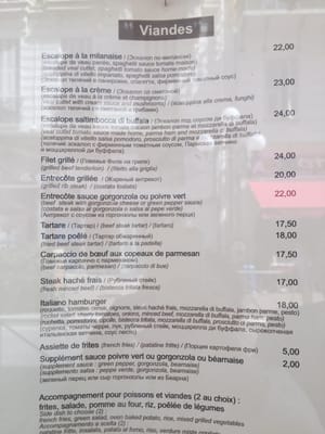 Menu photo 7 La Trattoria Nice, 06