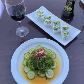 Yu Mi Sushi Too - Avocado and Cucumber Roll Seaweed Salad - Japanese Near Me - Beverly Hills, California Yu Mi Sushi Too - Avocado and Cucumber Roll Seaweed Salad - Japanese Near Me - Beverly Hills, California