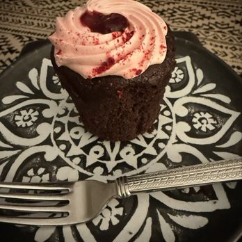 Sweet Impastries - Dairy & gluten free chocolate muffin with raspberry topping! Yummmm - Coffee & Tea Near Me - Gilbert, Arizona