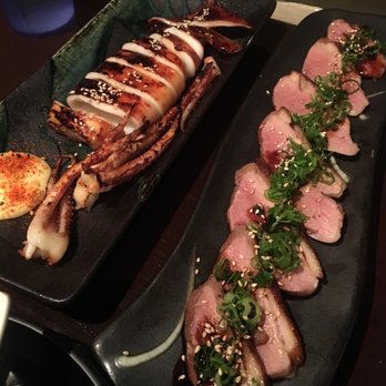 Kiraku - Grilled Squid & Duck Breast Kiraku Style - Tapas/Small Plates Near Me - Berkeley, California
