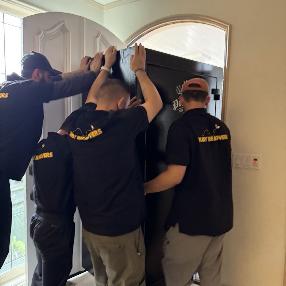 Busy Bee Movers - Just one of many photos and videos of them trying to moves safes. They should have proper equipment to move large items. - Movers Near Me - Irvine, California Busy Bee Movers - Just one of many photos and videos of them trying to moves safes. They should have proper equipment to move large items. - Movers Near Me - Irvine, California