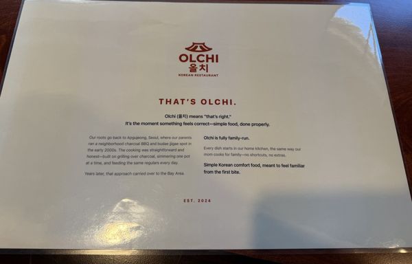Menu photo 6 Olchi El Sobrante, CA