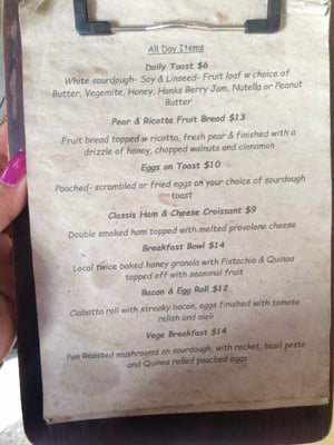 Menu photo 2 The Coffee Emporium Ryde, NSW Menu photo 2 The Coffee Emporium Ryde, NSW