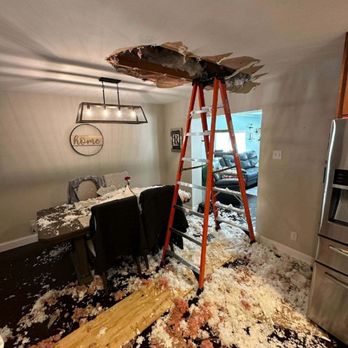 Joe Cee Contracting - DRYWALL REPAIR 1 Second picture of where contractor fell through the floor - General Contractors Near Me Joe Cee Contracting - DRYWALL REPAIR 1 Second picture of where contractor fell through the floor - General Contractors Near Me