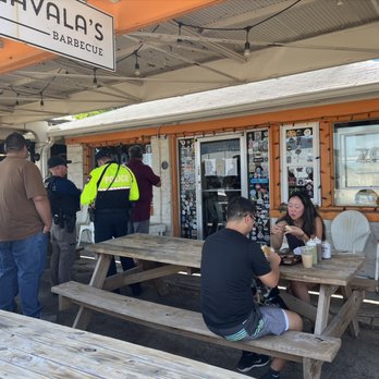 Zavala's Barbecue - Police guarding the beer cooler. - Barbeque Near Me - Grand Prairie, Texas