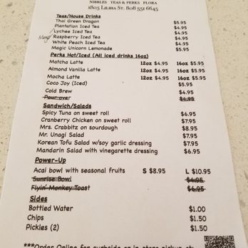 Conversations - Menu - Cafes Near Me - Honolulu, Hawaii
