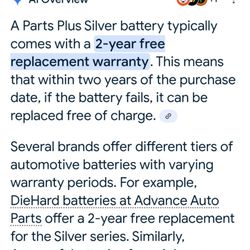 Noonday Hardware - Googled my specific battery. 2 year free replacement. I've only had the battery 13 months.