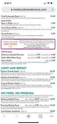 Menu photo 6 Bahama Breeze Orlando, FL Menu photo 6 Bahama Breeze Orlando, FL