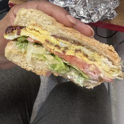 NYC Deli & Delight - Eggs with Bacon and Cheese Breakfast with lettuce and tomatoes