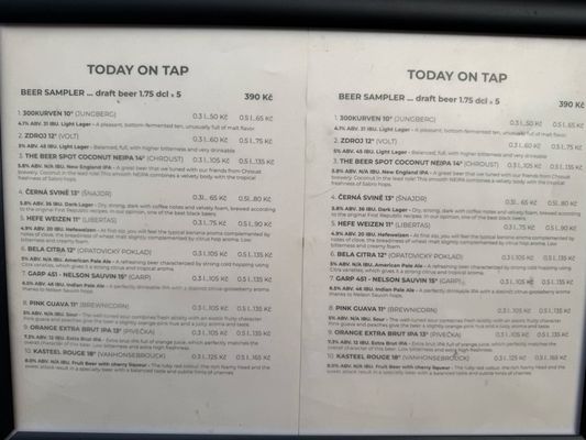 Menu photo 2 Craft Beer Spot Prague Prague, PR