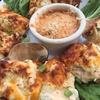 The Fork n Cork - Toasted Crab Bread- real lump crab in there - New American Near Me - Wilmington, North Carolina