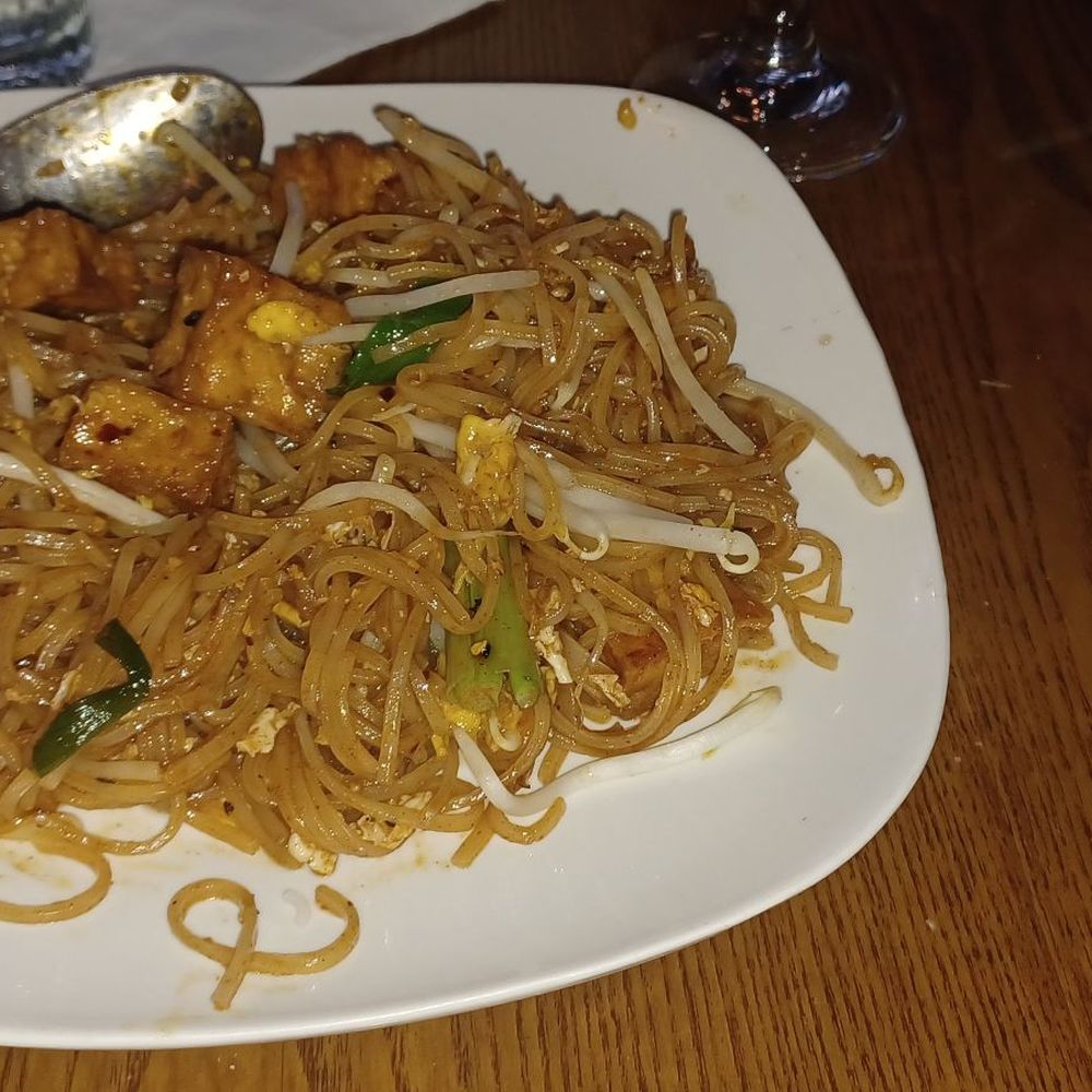 Paht Thia with tofu. Paht Thia with tofu.