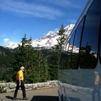 Tours Northwest - View of Mt Rainer and Chris - Bus Tours Near Me - Seattle, Washington Tours Northwest - View of Mt Rainer and Chris - Bus Tours Near Me - Seattle, Washington