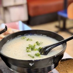 Congee with salted pork