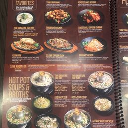 Soup and favorites menu Soup and favorites menu