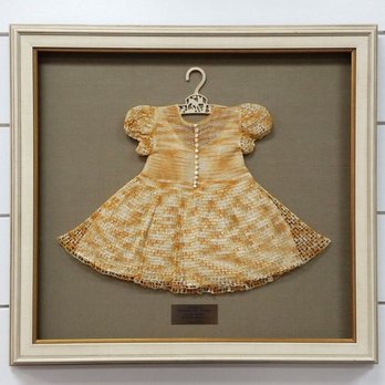 The Framemakers - Antique crochet dress with plaque - Art Galleries Near Me - Waterville, Maine