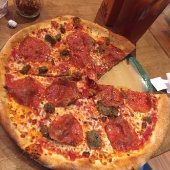 SPIN! Pizza - 12" tri meat - Pizza Near Me - Richardson, Texas SPIN! Pizza - 12" tri meat - Pizza Near Me - Richardson, Texas