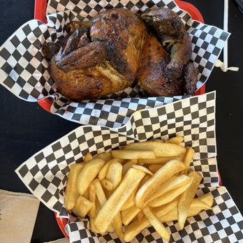 Brazas Chicken Peruvian Food - Whole chicken and large basket of fries - Peruvian Near Me - St. Augustine, Florida