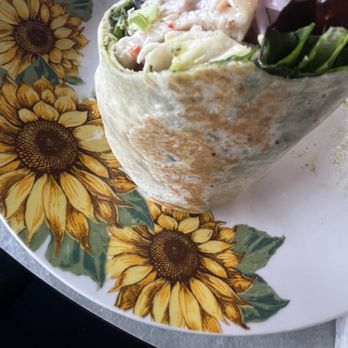 Elka Bee's Coffee Haus - Mediterranean Chicken Wrap - Coffee & Tea Near Me - Wilsonville, Oregon