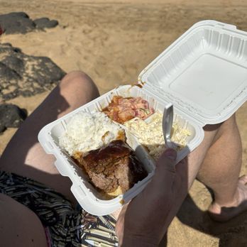 Pono Market - Teriyaki meatloaf with spicy poke and Mac salad. - Hawaiian Near Me - Kapaa, Hawaii Pono Market - Teriyaki meatloaf with spicy poke and Mac salad. - Hawaiian Near Me - Kapaa, Hawaii