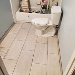Matt's Handyman Service - Same tile floor in the bathroom i remodled