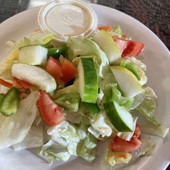 Village Pizza - House Salad - Small with ranch dressing - Pizza Near Me - Fort Mill, South Carolina Village Pizza - House Salad - Small with ranch dressing - Pizza Near Me - Fort Mill, South Carolina