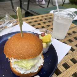 Tree Tops Cafe - Chicken salad (but really chicken and mayonnaise with a leaf of lettuce )