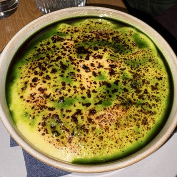 Dixboro Project - Yukon gold mashed potatoes with basil oil. - Breakfast & Brunch Near Me - Ann Arbor, Michigan