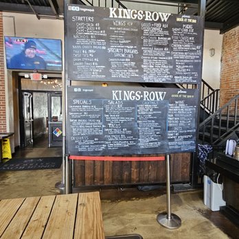 Kings Row Gastropub - Seating area and menu "wall" - Gastropubs Near Me - Pasadena, California Kings Row Gastropub - Seating area and menu "wall" - Gastropubs Near Me - Pasadena, California