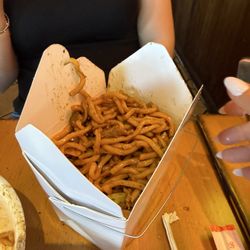 GK Mongolian BBQ - Box nearly overflowing.