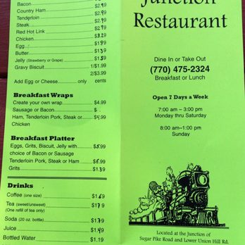 Sugar Pike Junction - Menu for Sugar Pike Junction - Sandwiches Near Me - Canton, Georgia