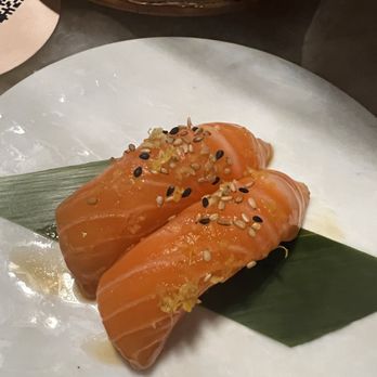 Wabi on Rose - Salmon nigiri - Sushi Bars Near Me - Venice, California Wabi on Rose - Salmon nigiri - Sushi Bars Near Me - Venice, California