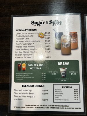 Menu photo 1 Sugar and Spice Cafe Santa Fe Springs, CA Menu photo 1 Sugar and Spice Cafe Santa Fe Springs, CA