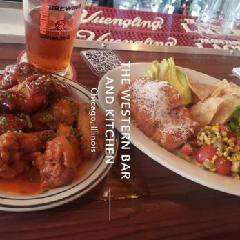 The Western - Half Buffalo/BBQ wings good stuff and great taste. Southwest salad pretty good too - Tapas/Small Plates Near Me - Chicago, Illinois The Western - Half Buffalo/BBQ wings good stuff and great taste. Southwest salad pretty good too - Tapas/Small Plates Near Me - Chicago, Illinois
