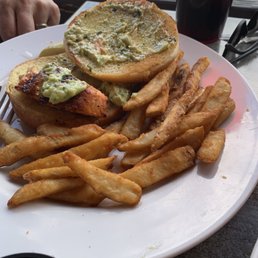 Salmon finger on a bun. Salmon finger on a bun.