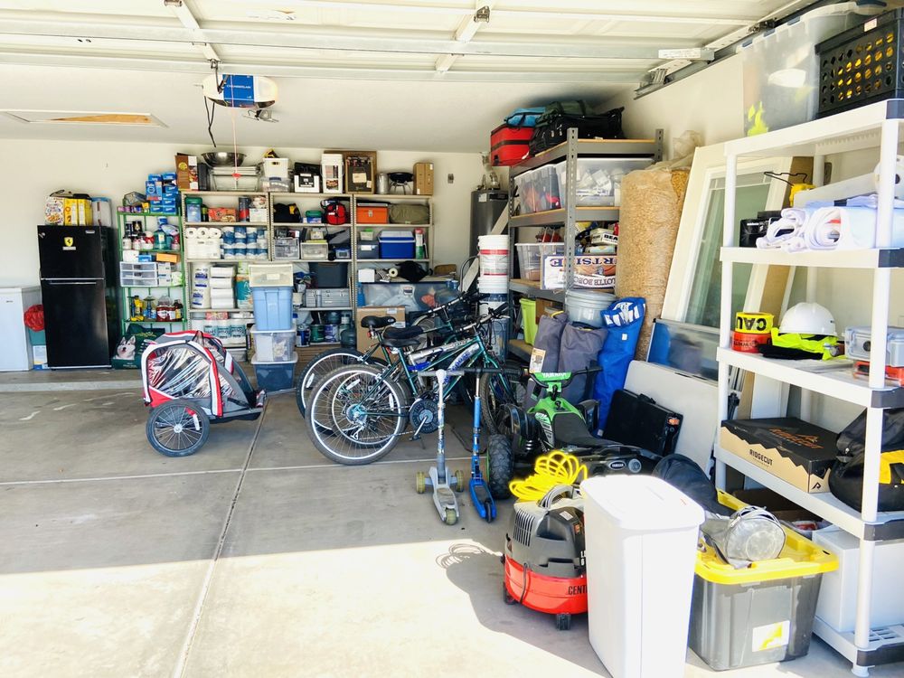 Organized garage after decluttering by Molly