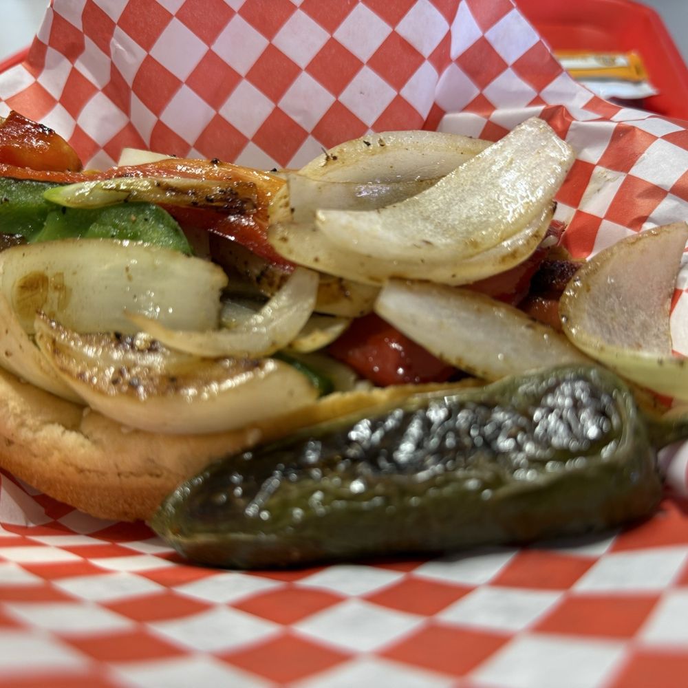 Border Dogs & Michelaguas - BORDER DOG.  The vegetables are good.  Don't bother eating the hotdog - it will ruin everything - Hot Dogs Near Me - Camarillo, California
