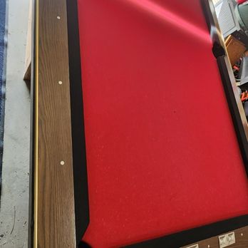 Stu's Pool Table Services - After replacing my bumpers with new black felt. - Movers Near Me Stu's Pool Table Services - After replacing my bumpers with new black felt. - Movers Near Me