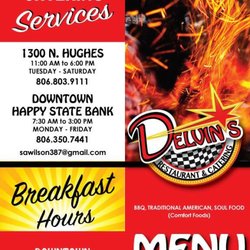Delvin's Restaurant & Catering - Menu