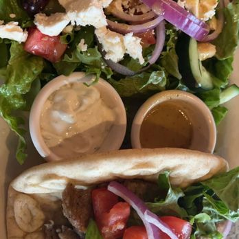 Pars Cuisine - Gyro with Greek salad and - Persian/Iranian Near Me - Albuquerque, New Mexico