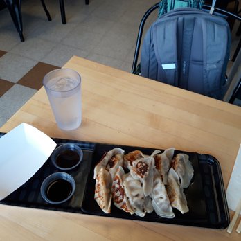 Song's Dumplings Cafe - The whole platter with the sauces. - Dim Sum Near Me - Forest Hills, New York