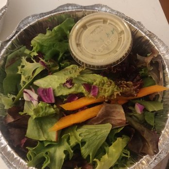 Nine Mile - Salad with garlic tahini dressing - Caribbean Near Me - Asheville, North Carolina Nine Mile - Salad with garlic tahini dressing - Caribbean Near Me - Asheville, North Carolina