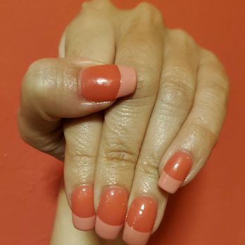 lucky4nail - Powder SNS color 10 with Infinite Scarf color gel tip for TLo's double trouble fall color dipped looked design ~ 9.24.2021 - Nail Salons Near Me - East Rockaway, New York