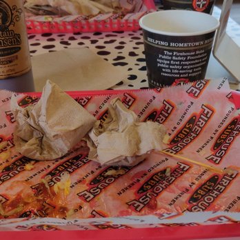 Firehouse Subs - Just split a large Cajun sandwich. So good I forgot to take a before pic. - Sandwiches Near Me - Chino, California Firehouse Subs - Just split a large Cajun sandwich. So good I forgot to take a before pic. - Sandwiches Near Me - Chino, California